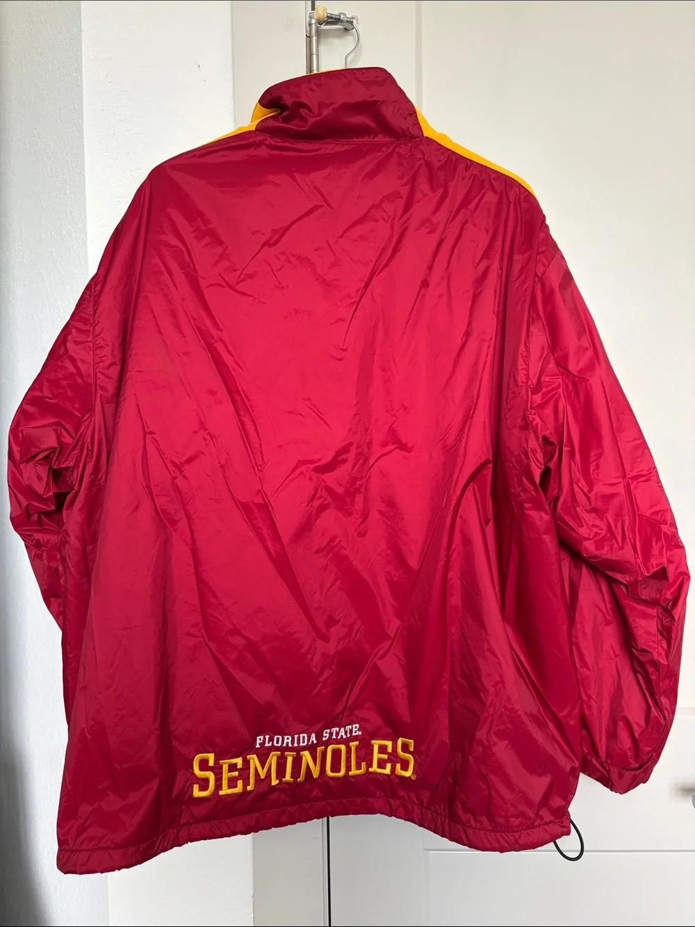 VINTAGE 90S FLORIDA STATE SEMINOLES RED YELLOW FULL ZIP JACKET MENS XXL